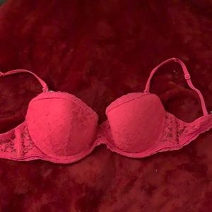 Pink Lacey bra